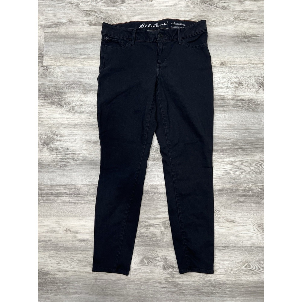 Eddie Bauer Black Jeans Jeggings Stretch Denim Pants‎ Slim Fit Size 4